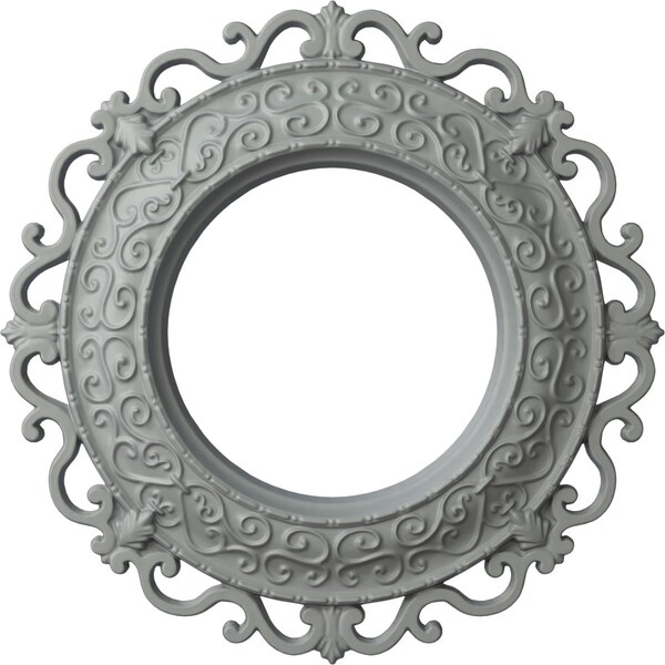 Ekena Millwork Orrington Ceiling Medallion (Canopies up to 6 5/8"), 13 1/4"OD x 6 5/8"ID x 1 1/8"P, Primed White CM13OR - main